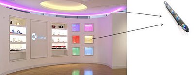 Đèn LED chiếu sáng trang trí nội thất - hắt sáng đổi màu cho các khe hẹp